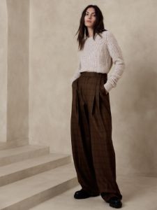 Vasto Wide-Leg Italian Wool Pant sold by Banana Republic