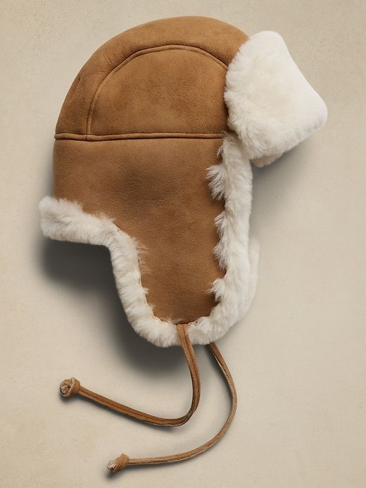 Shearling Trapper Hat | Crown Cap sold by Banana Republic