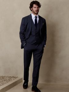 Signature Italian Nailhead Suit Pant sold by Banana Republic