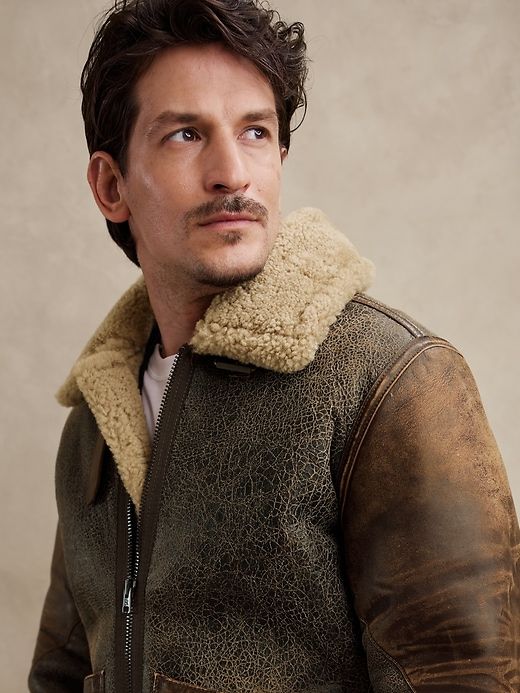 Shearling Flight Jacket sold by Banana Republic product image thumbnail 2