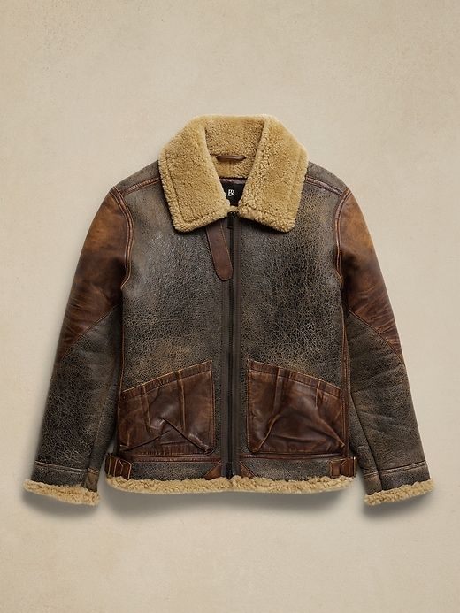 Shearling Flight Jacket sold by Banana Republic product image thumbnail 4