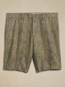 9" Paisley Linen Short sold by GAP
