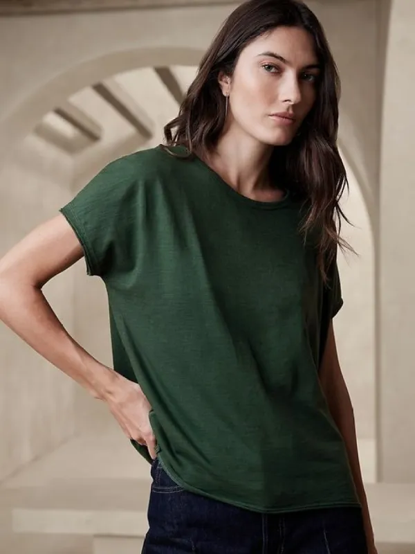 Slub Crew-Neck T-Shirt sold by GAP