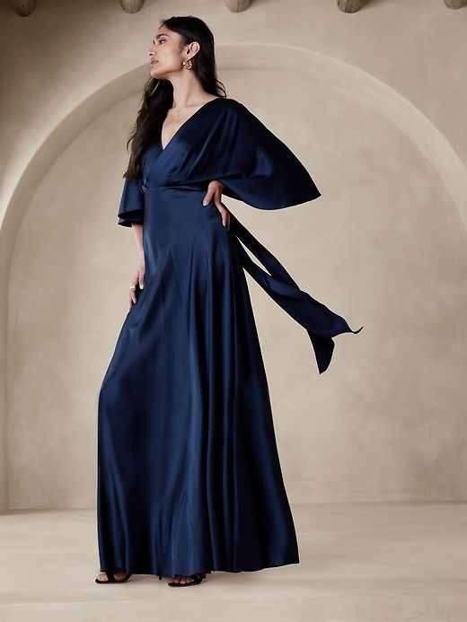 Aura Silk Maxi Dress sold by Banana Republic