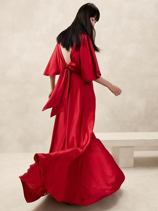 Aura Silk Maxi Dress sold by Banana Republic product image thumbnail 3