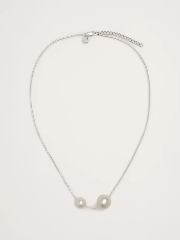 Asymmetrical Pearl Necklace sold by Banana Republic