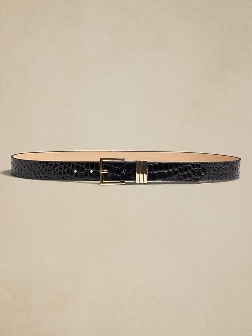 Coco Embossed Leather Belt sold by Banana Republic
