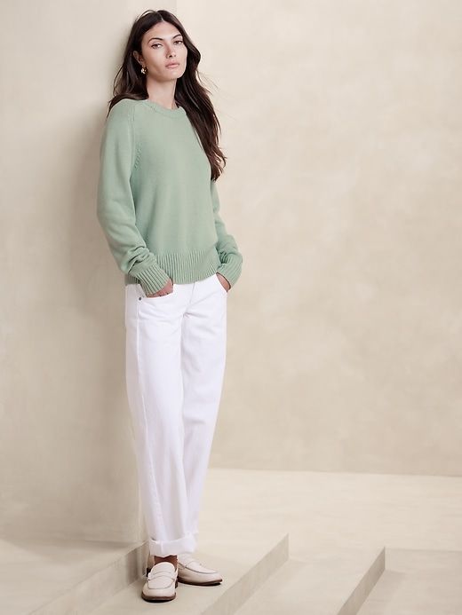 Demi Cotton-Silk Sweater sold by Banana Republic