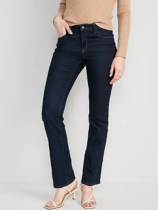 Mid-Rise Kicker Boot-Cut Jeans for Women sold by GAP