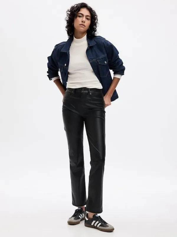 High Rise Vegan Leather Vintage Slim Pants sold by GAP