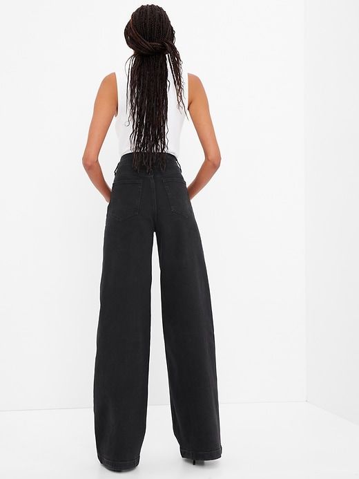 High Rise Stride Wide-Leg Jeans sold by GAP product image thumbnail 2