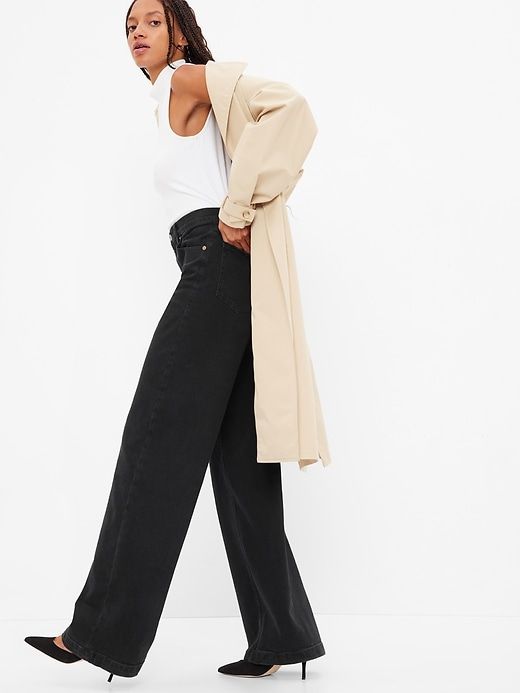 High Rise Stride Wide-Leg Jeans sold by GAP product image thumbnail 3