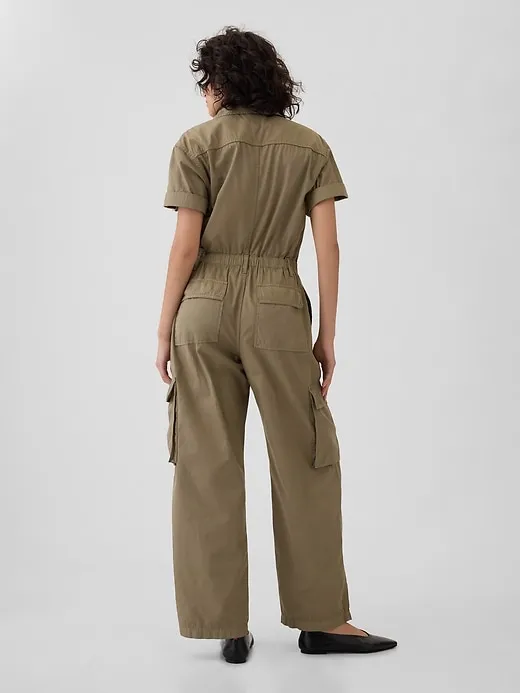 Khaki Utility Jumpsuit sold by GAP product image thumbnail 2