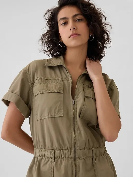 Khaki Utility Jumpsuit sold by GAP product image thumbnail 3