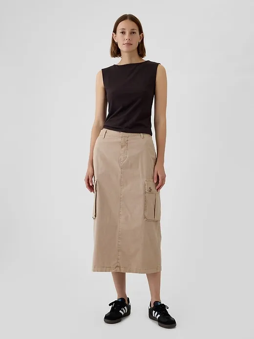 Utility Cargo Midi Skirt sold by GAP