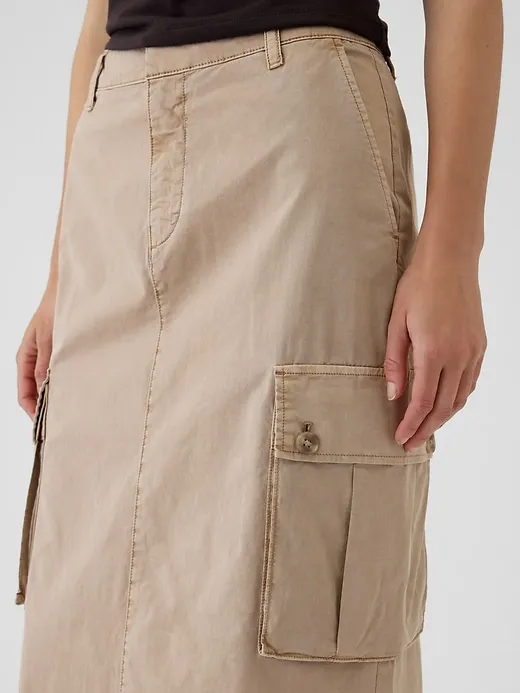 Utility Cargo Midi Skirt sold by GAP product image thumbnail 4