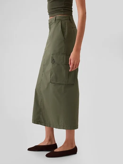 Utility Cargo Midi Skirt sold by GAP product image thumbnail 3