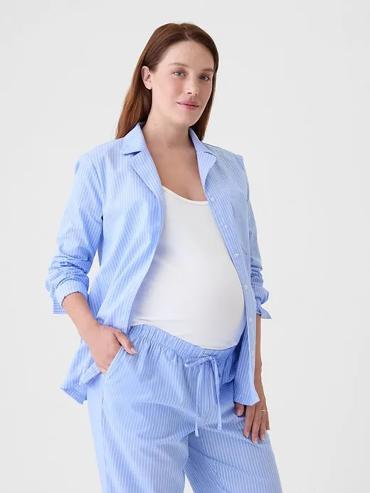Maternity Poplin PJ Set sold by GAP product image thumbnail 3