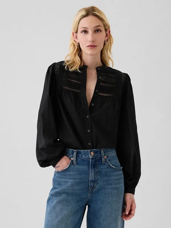 Lace-Trim Shirt sold by GAP