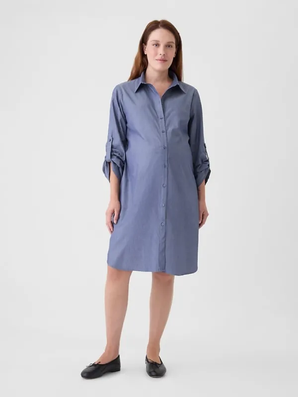 Maternity Chambray Shirtdress sold by GAP