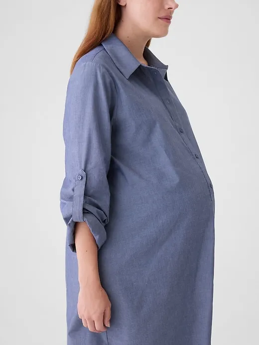 Maternity Chambray Shirtdress sold by GAP product image thumbnail 4