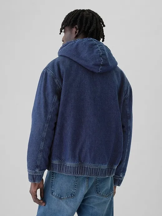Oversized Lined Denim Hoodie sold by GAP product image thumbnail 2
