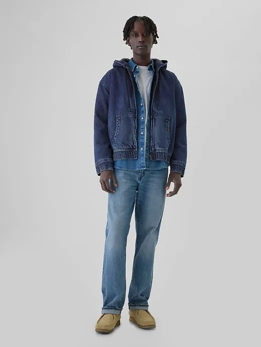 Oversized Lined Denim Hoodie sold by GAP product image thumbnail 3