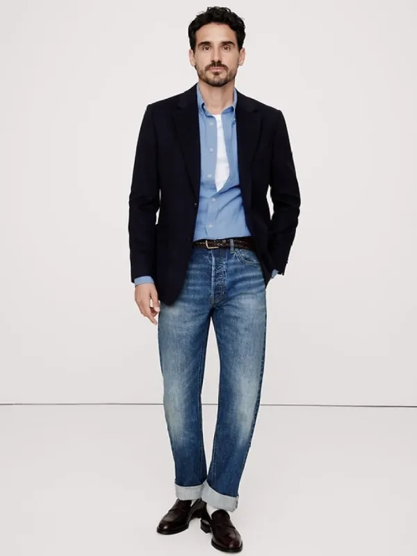 Linen-Cotton Pique Shirt sold by Banana Republic