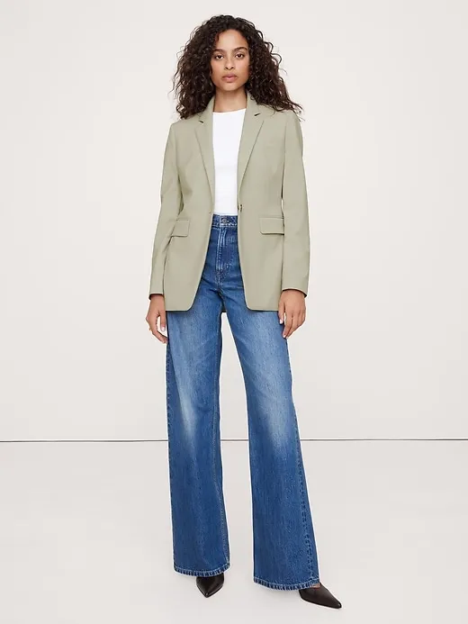 Siena Slim Italian Wool Blazer sold by Banana Republic