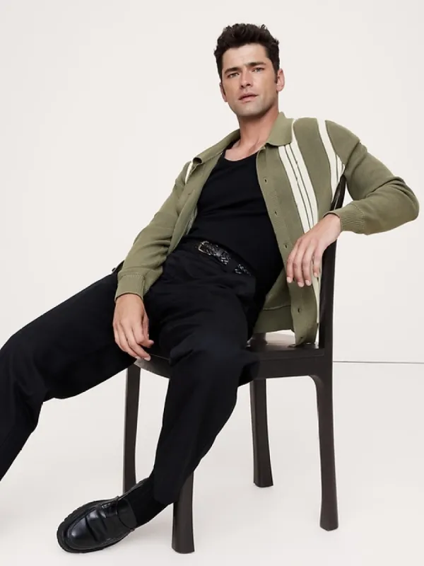 Cotton Button-Down Sweater Polo sold by Banana Republic