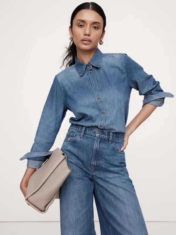 The Perfect Cotton-Hemp Shirt sold by Banana Republic