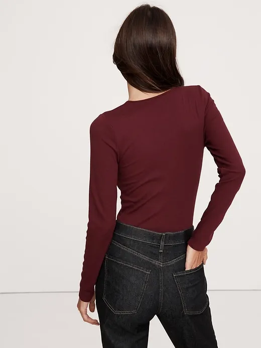 Ribbed Crew-Neck T-Shirt sold by Banana Republic product image thumbnail 2