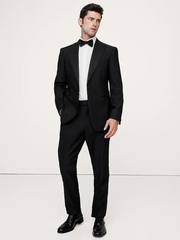 Slim Poplin Tuxedo Shirt sold by Banana Republic