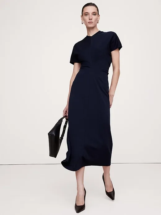 Wool-Blend Scuba Midi Dress sold by Banana Republic