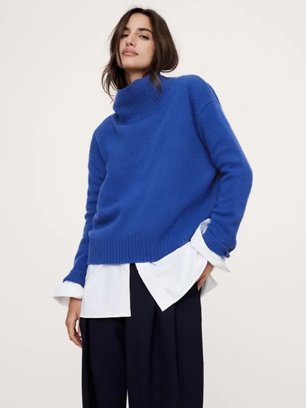 Oversized Midweight Cashmere Turtleneck Sweater sold by Banana Republic