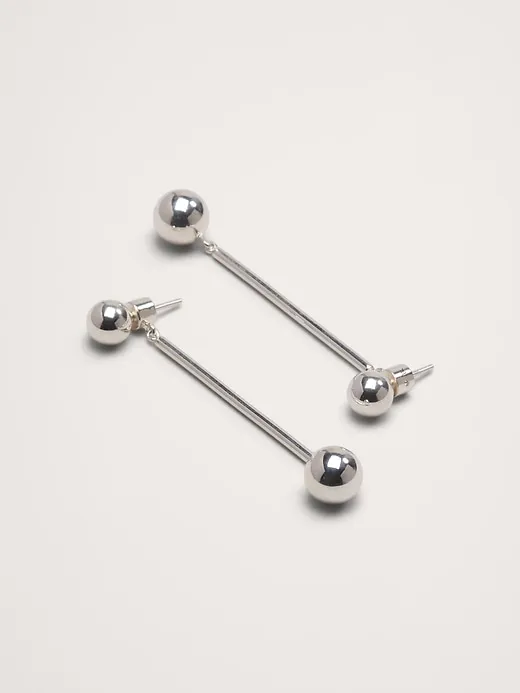 Large Barbell Drop Earrings sold by Banana Republic