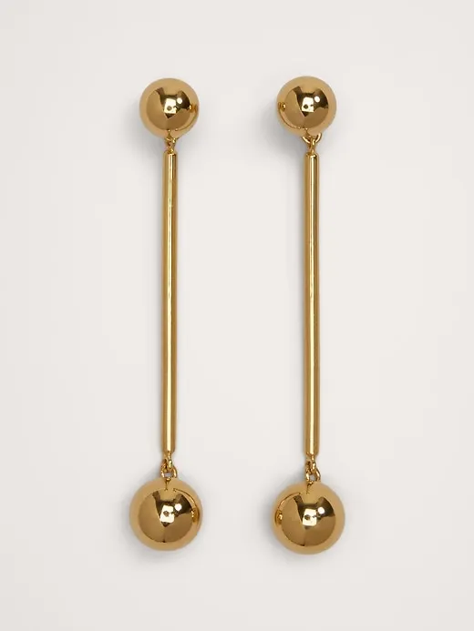 Large Barbell Drop Earrings sold by Banana Republic product image thumbnail 3
