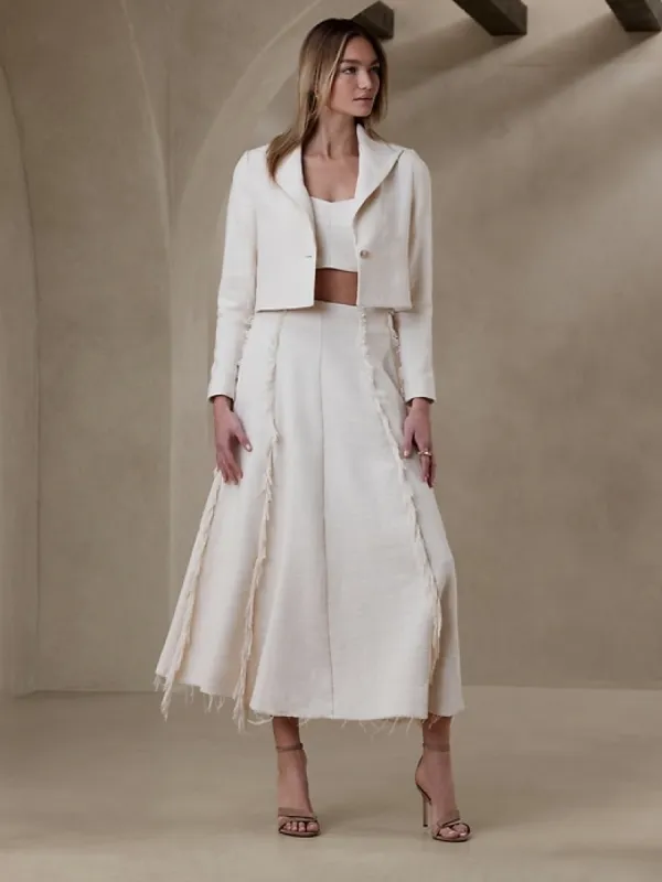 Mara Tweed Cropped Blazer made by Banana Republic