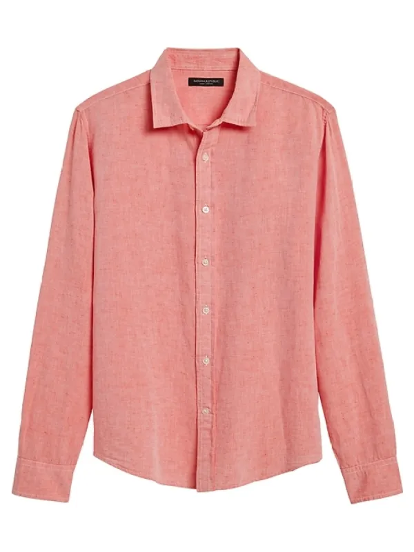 Untucked Slim-Fit Linen-Cotton Shirt sold by Banana Republic