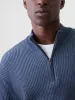 Quarter-Zip Plaited Knit Pullover Sweater sold by GAP
