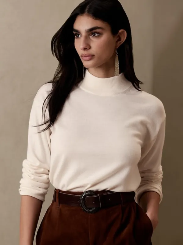 Adoro Merino Mock-Neck Sweater sold by Banana Republic