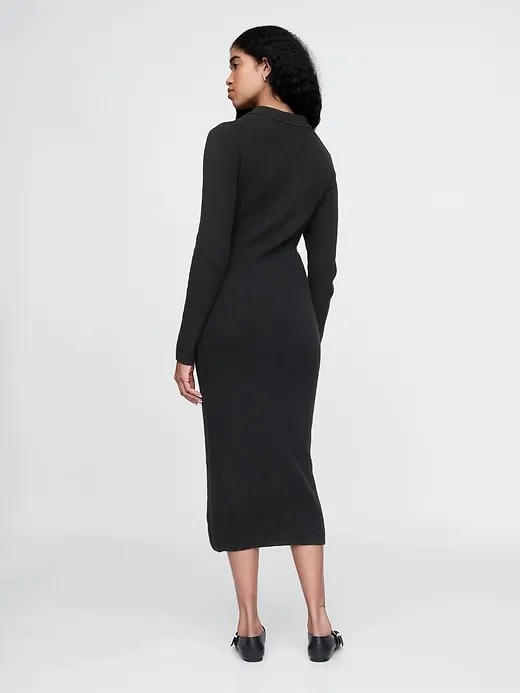 CashSoft Rib Midi Polo Sweater Dress sold by GAP product image thumbnail 2