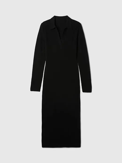CashSoft Rib Midi Polo Sweater Dress sold by GAP product image thumbnail 5