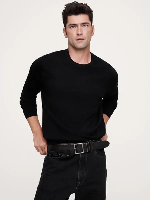 Italian Merino Crew-Neck Sweater sold by Banana Republic