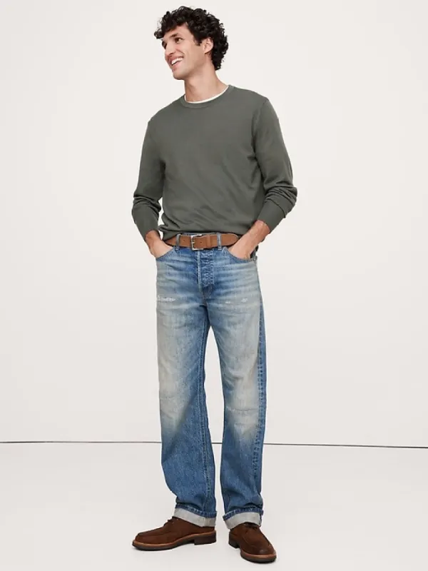 Italian Merino Crew-Neck Sweater sold by Banana Republic