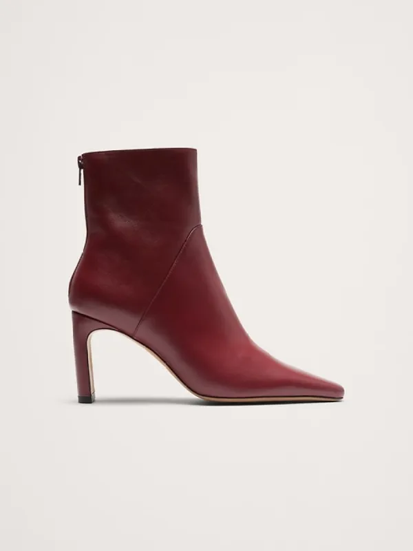 Italian Leather High-Heel Ankle Boot sold by Banana Republic
