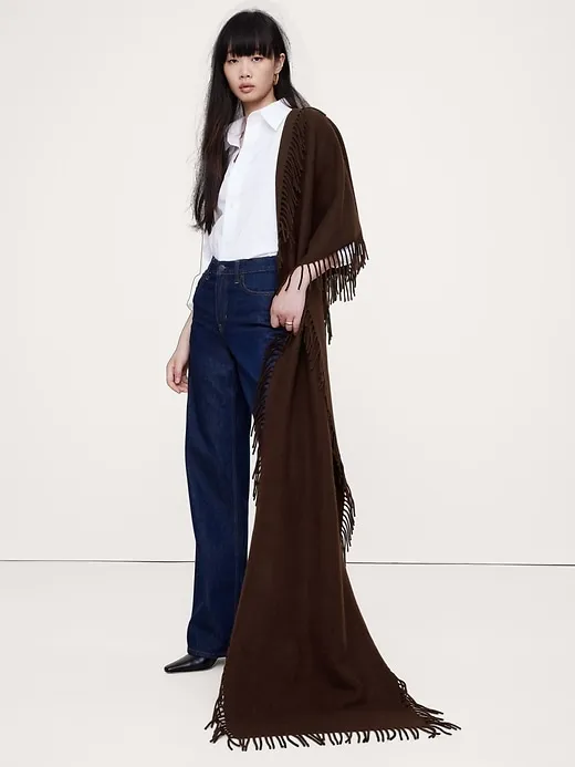 Fringed Wool Scarf sold by Banana Republic product image thumbnail 2