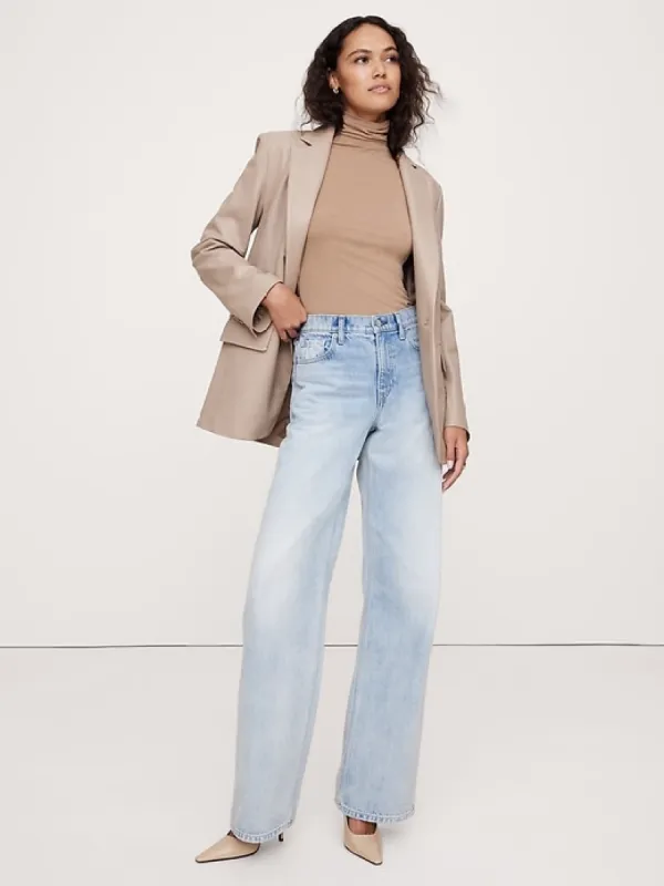 Boyfriend Leather Blazer sold by Banana Republic