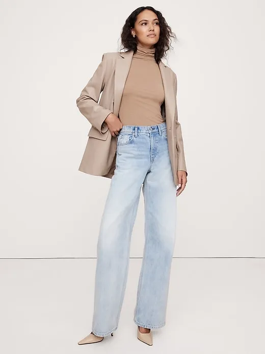 Boyfriend Leather Blazer sold by Banana Republic