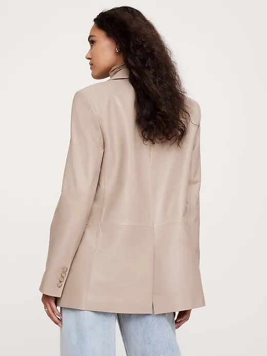 Boyfriend Leather Blazer sold by Banana Republic product image thumbnail 2